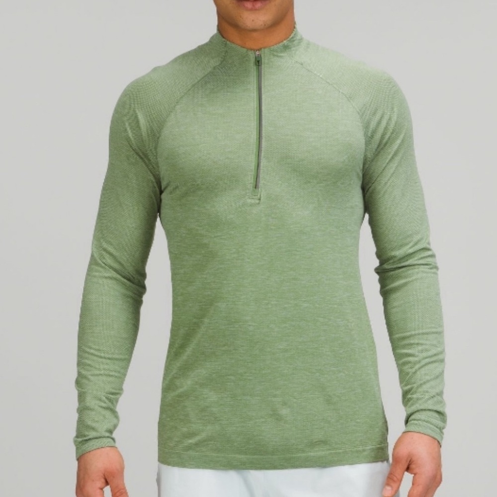 Lululemon Metal Vent Tech Half-Zip 2.0 (green, M)